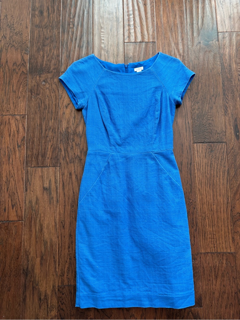 J. Crew Electric Blue Cap-Sleeve Dress